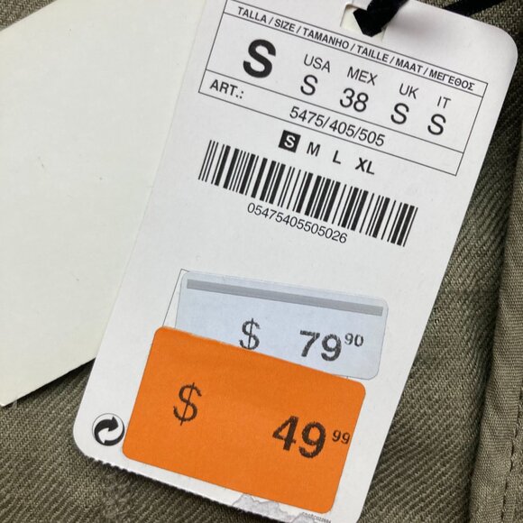 BRAND NEW - Zara Man Green Linen Vest Jacket (Size Small) - Picture 3 of 10